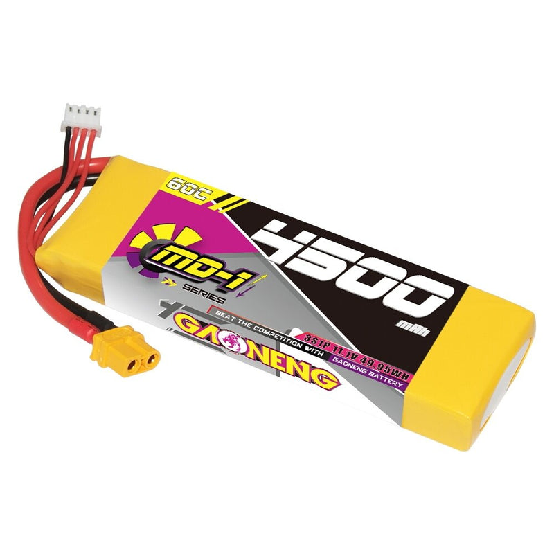 Gaoneng GNB 11.1V 4500mAh 60C 3S LiPo Battery T Plug / XT60 Plug for 1/10 1/8 1/7 Scale RC Car RC Airplane Helicopter MultiCopter RC Boat