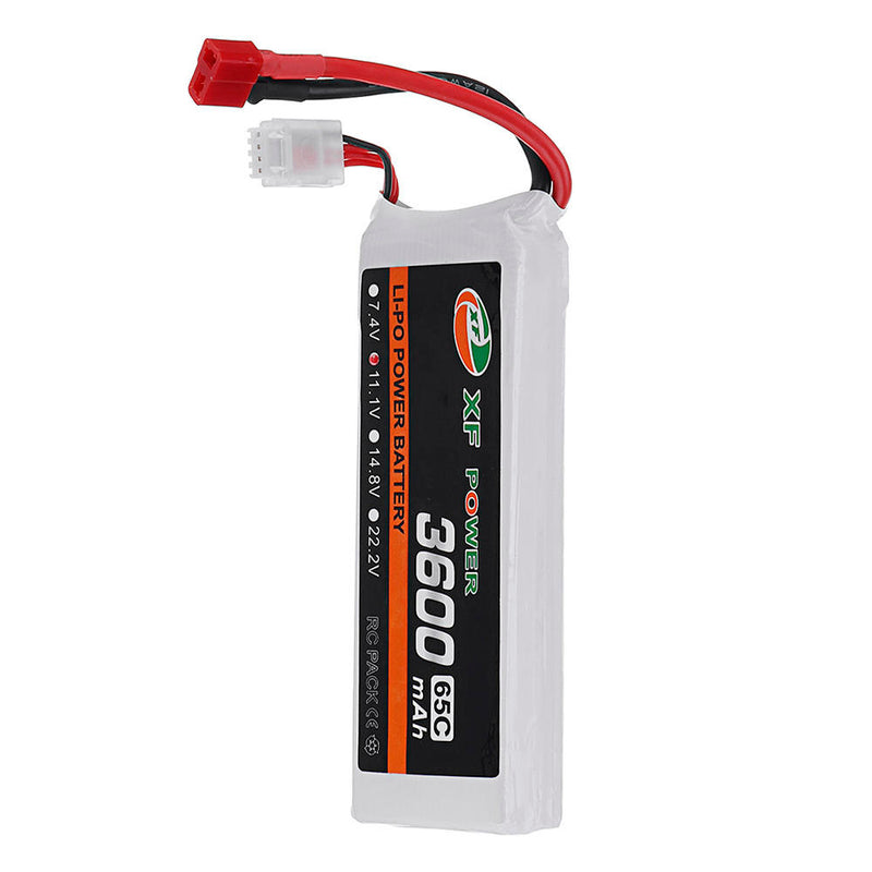 XF POWER 11.1V 3600mAh 65C 3S Lipo Battery T Plug for RC Car