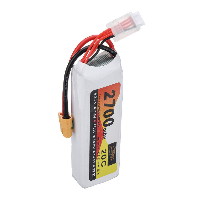 ZOP POWER 11.1V 2700mAh 30C 3S LiPo Battery XT60 Plug for RC Drone