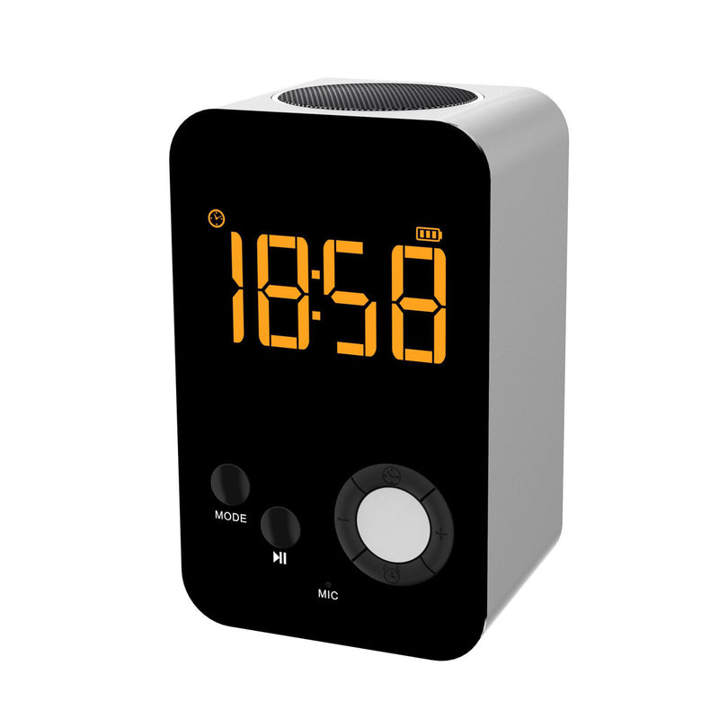 Bluetooth Speaker LED Alarm Clock Mirror Wireless Subwoofer Acoustics for Home