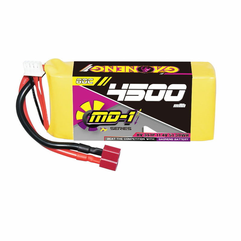 Gaoneng GNB 11.4V 4500mAh 60C 3S LiHV Battery T Plug / XT90 Plug for 1/10 1/8 1/7 Scale RC Car RC Airplane Helicopter