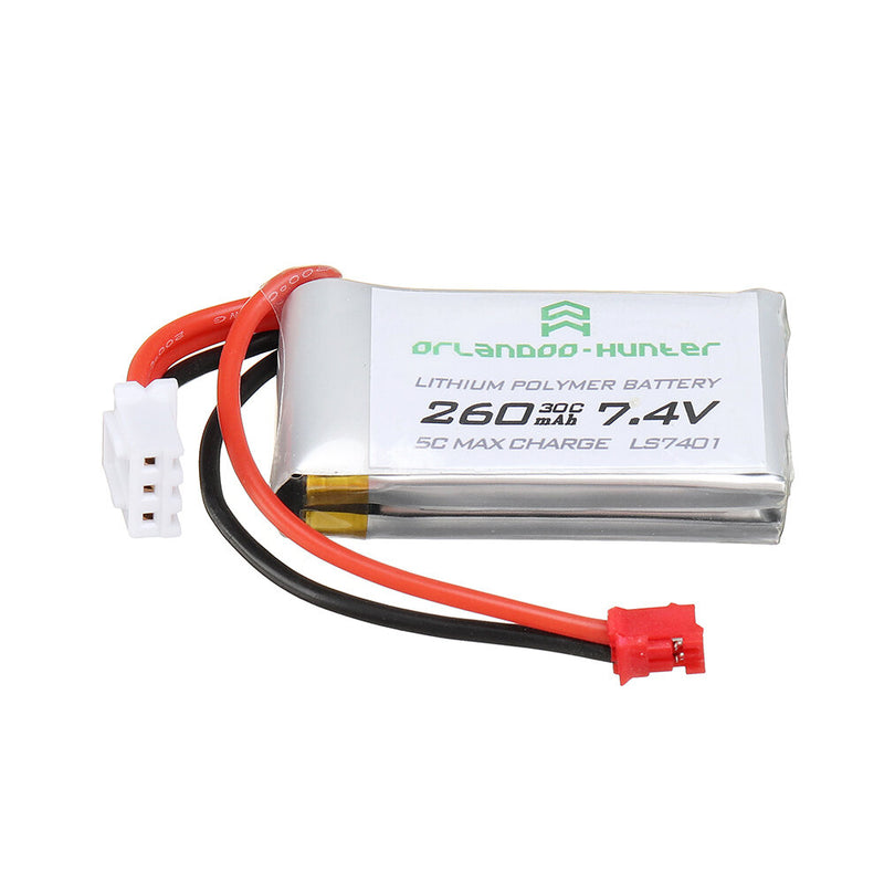 Orlandoo Hunter 7.4V 260mAh 30C 2S Lipo Battery PH2.0 Plug for OH32A02 OH32A03 OH35A01 1/32 1/35 RC Car