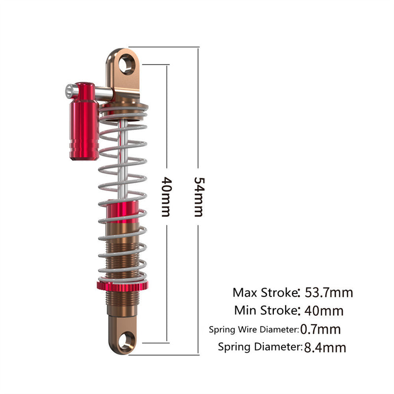 4PCS Upgraded Metal Hudraulic Shock Absorber Damper 1205-BZ01 for SG Pinecone Forest 1205 1/12 RC Car Vehicles Models Spare Parts