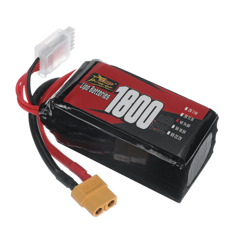 ZOP Power 4S 14.8V 1800mAh 120C LiPo Battery XT60 Plug for RC Drone