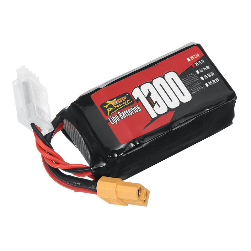 ZOP Power 3S 11.1V 1300mAh 30C 14.43Wh LiPo Battery XT60 Plug for RC Drone FPV Racing