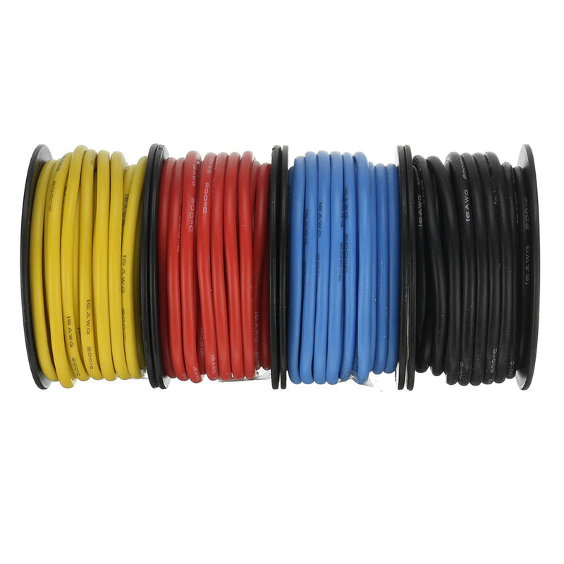 EUHOBBY 32m/40m 16AWG Soft Silicone Line High Temperature Tinned Copper Wire Cable Mix Box for RC Battery