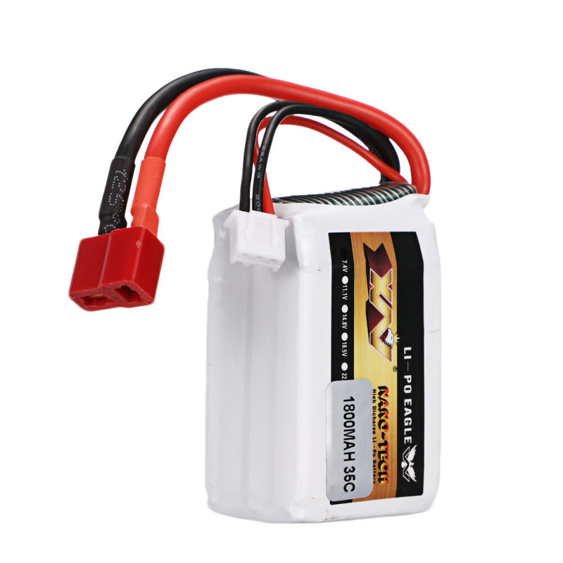 XW Power 7.4V 1800mAh 35C 2S LiPo Battery for Wltoys A959-b A969-b A979-b A929-b RC Car