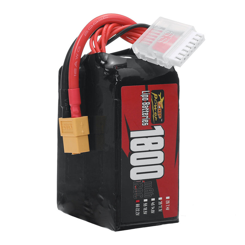 ZOP Power 6S 22.2V 1800mAh 120C 39.96Wh LiPo Battery XT60 Plug for RC Drone FPV Racing