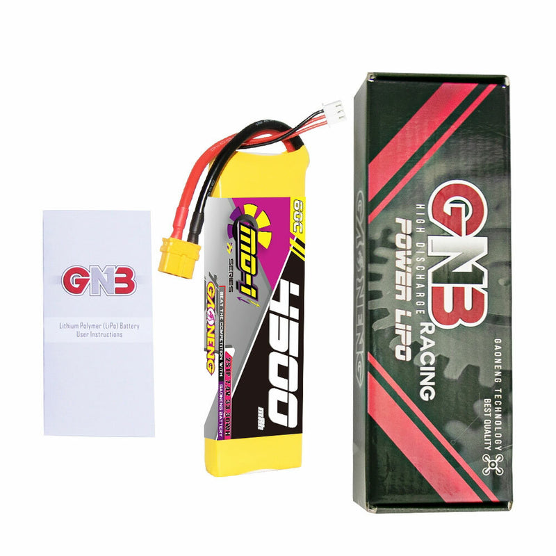 Gaoneng GNB 7.4V 4500mAh 60C 2S LiPo Battery T Plug / XT60 Plug for 1/10 1/8 scale RC Hobby Models RC Boat RC Car