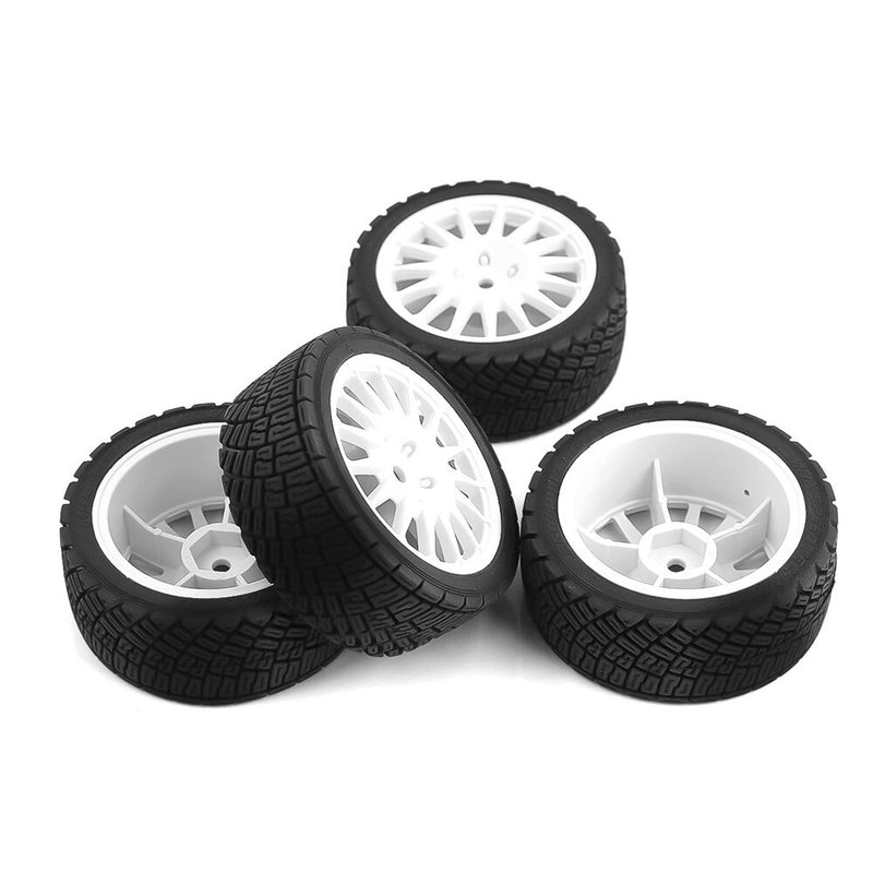 4Pcs Racing Tires Wheels for 1:10 Kyosho Tamiya RC Cars Parts