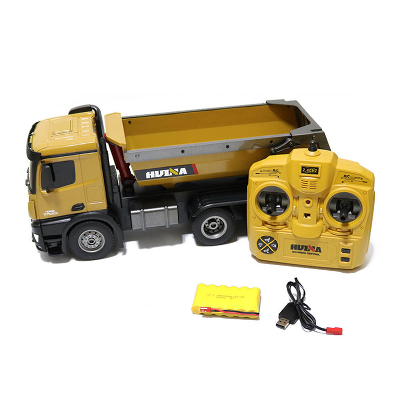 HuiNa 1573 RC Car 1/14 Trucks Bulldozer Charging RTR Truck Construction Vehicle Kids Toys