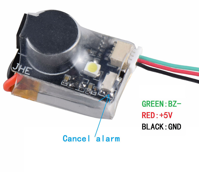 JHE42B 110DBI Finder Buzzer Built-in Battery with LED Light for RC Drone F3 F4 F7 Flight Controller