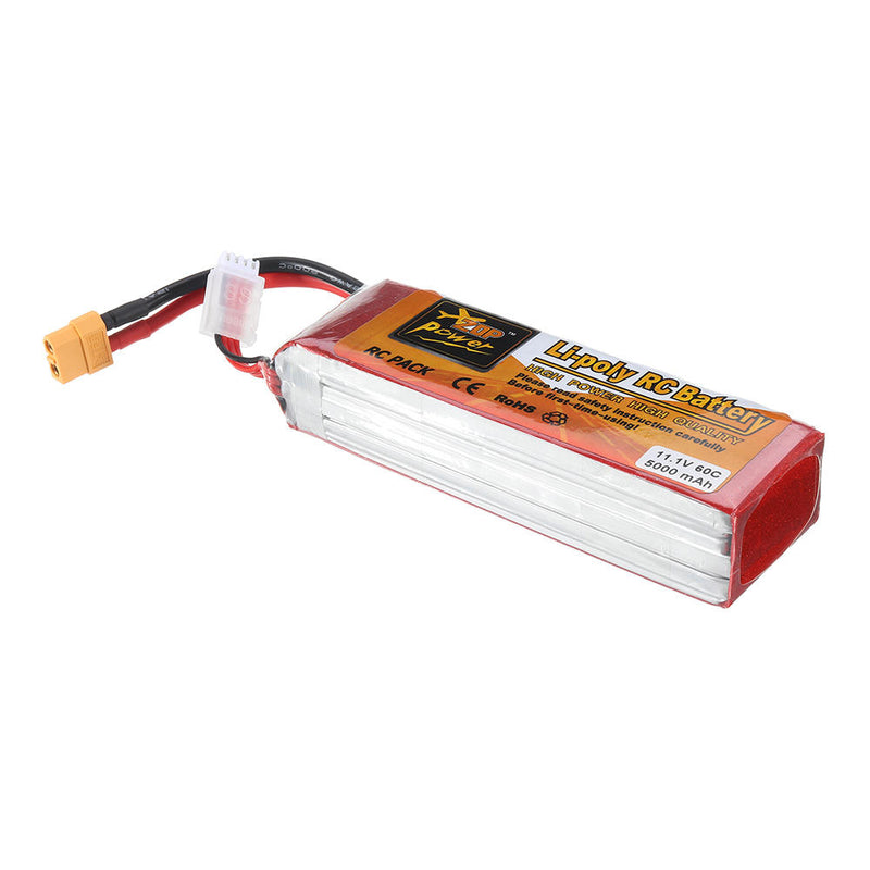 ZOP Power 11.1V 5000mAh 60C 3S Lipo Battery XT60 Plug for RC Quadcopter Car