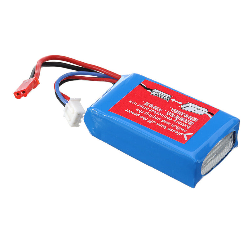 Wltoys 7.4V 1100mAh 20C 2S Lipo Battery JST Plug A949-27 for A949 A959 A969 A979 1/18 RC Vehicles