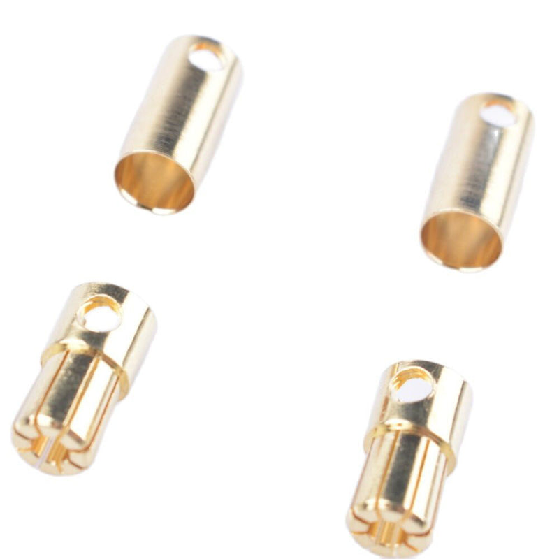 5 Pairs 6.5mm Banana Plug Connector 80A Steady Current Gold-Plated Brass Banana Head