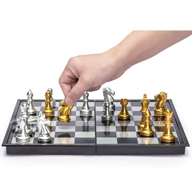 International Chess Magnetic Fold Plate Plus Set Student Training Adult Kids Book Jumping Toy Set