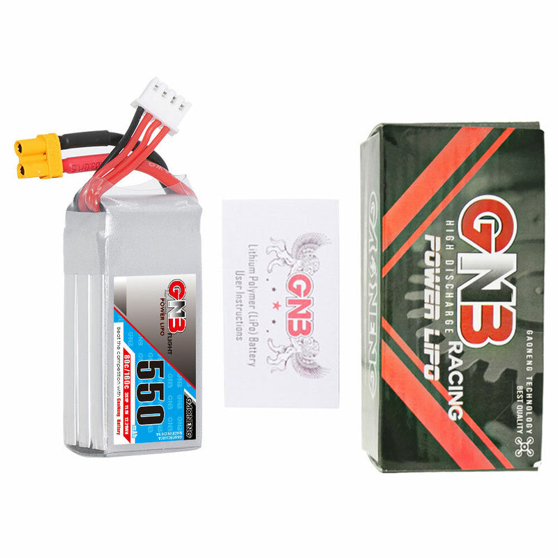 Gaoneng GNB 11.1V 550mAh 80/160C 3S LiPo Battery XT30 Plug for RC Drone