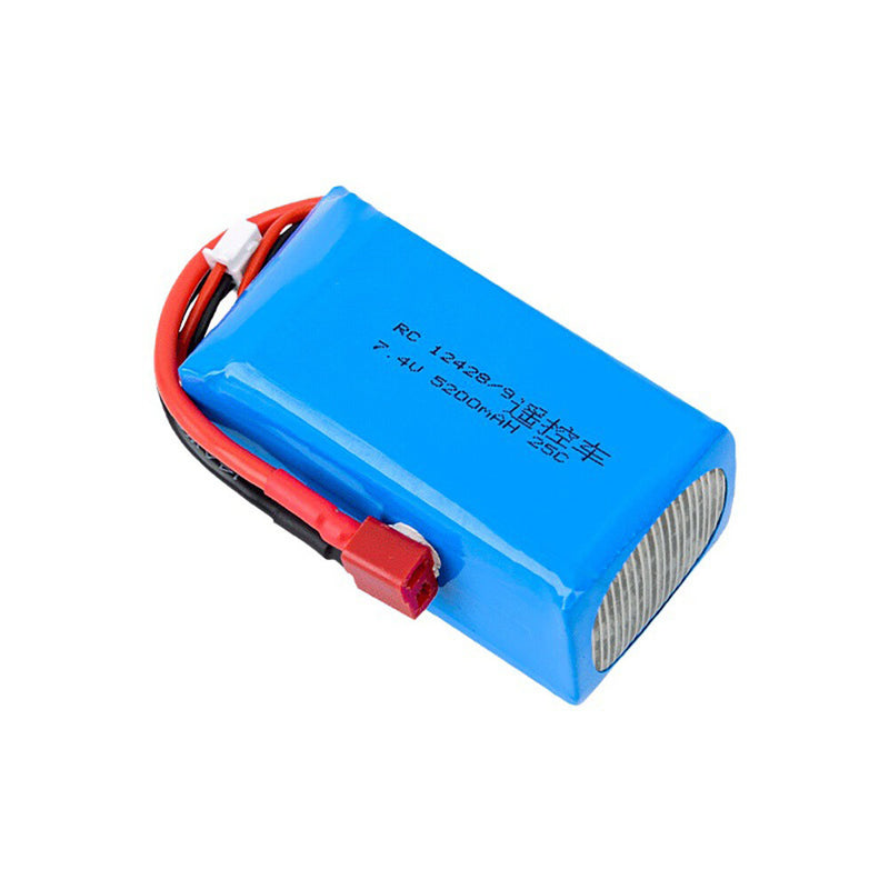 7.4V 5200mAh 25C Lipo Battery JST Plug for Waltoys 12428 12429 RC Car