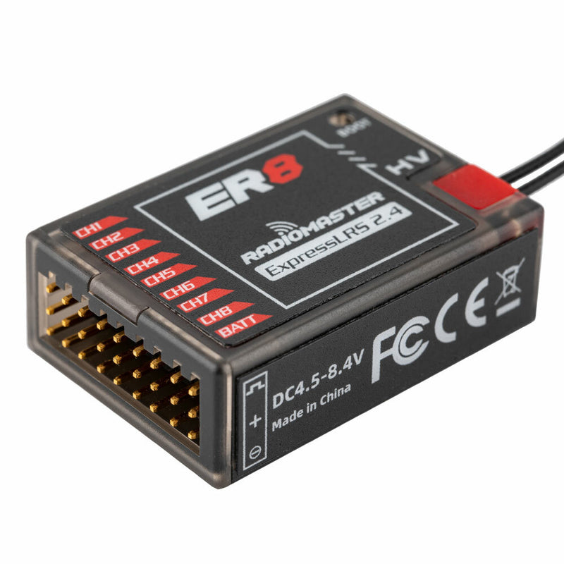 Radiomaster ER8 2.4GHz 8CH ExpressLRS ELRS RX 100mW PWM Receiver Support Voltage Telemetry for FPV RC Drone Airplane Glider