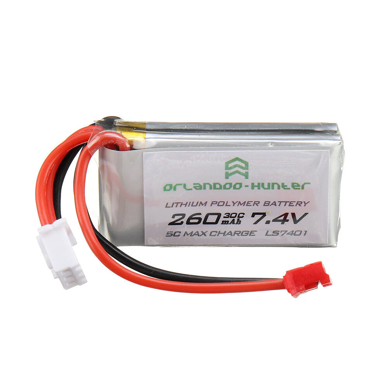 Orlandoo Hunter 7.4V 260mAh 30C 2S Lipo Battery PH2.0 Plug for OH32A02 OH32A03 OH35A01 1/32 1/35 RC Car