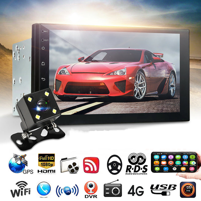 [upgrade] iMars 7inch 2+32G with Carplay Android 10.0 Car Multimedia Video Player with Carplay bluetooth Built-In Speakers WIFI FM