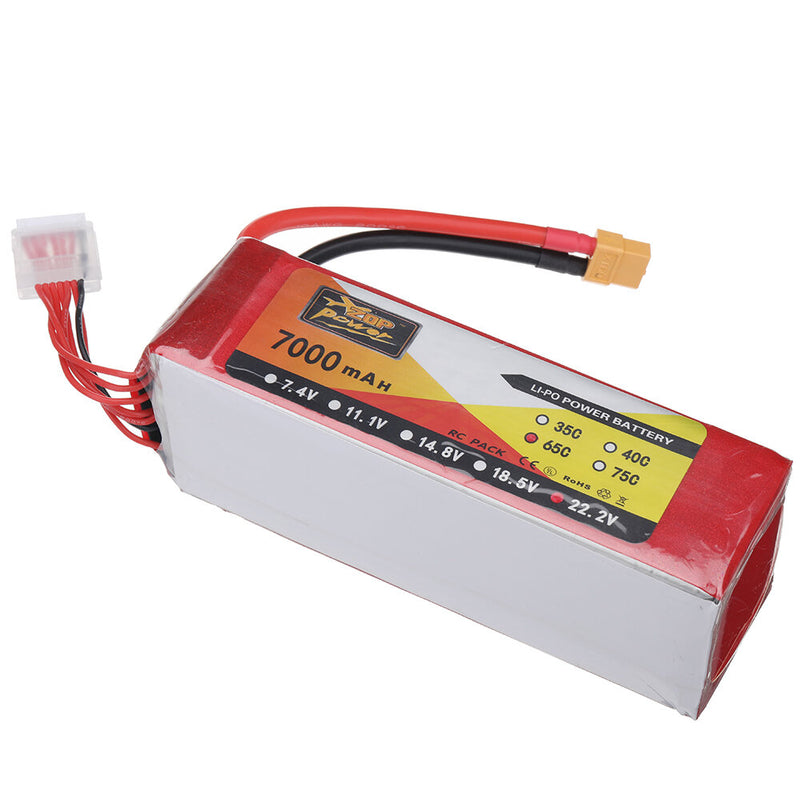 ZOP POWER 22.2V 7000mAh 65C 6S LiPo Battery XT60 Plug for RC Drone