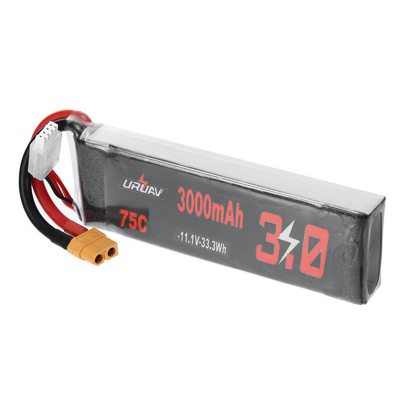 URUAV Power 11.1V 3000mAh 75C 3S LiPo Battery XT60 Plug for RC Drone