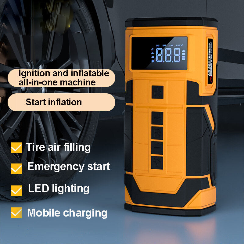 8400mAh Powerful Jump Starter Car Emergency Starting Power Supply Air Pump All-In-One Emergency Battery 600A Peak Current