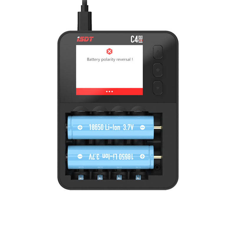 ISDT C4 EVO 36W 8A 6 Channels Smart Battery Charger With USB Output For 18650 26650 26700 AA AAA Battery