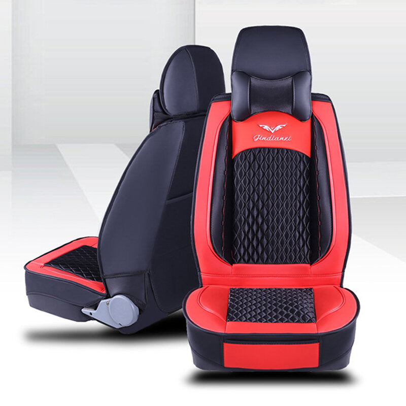 5D Car Seat Cover Breathable PU Leather Full Surround Universal Seat Protector Set