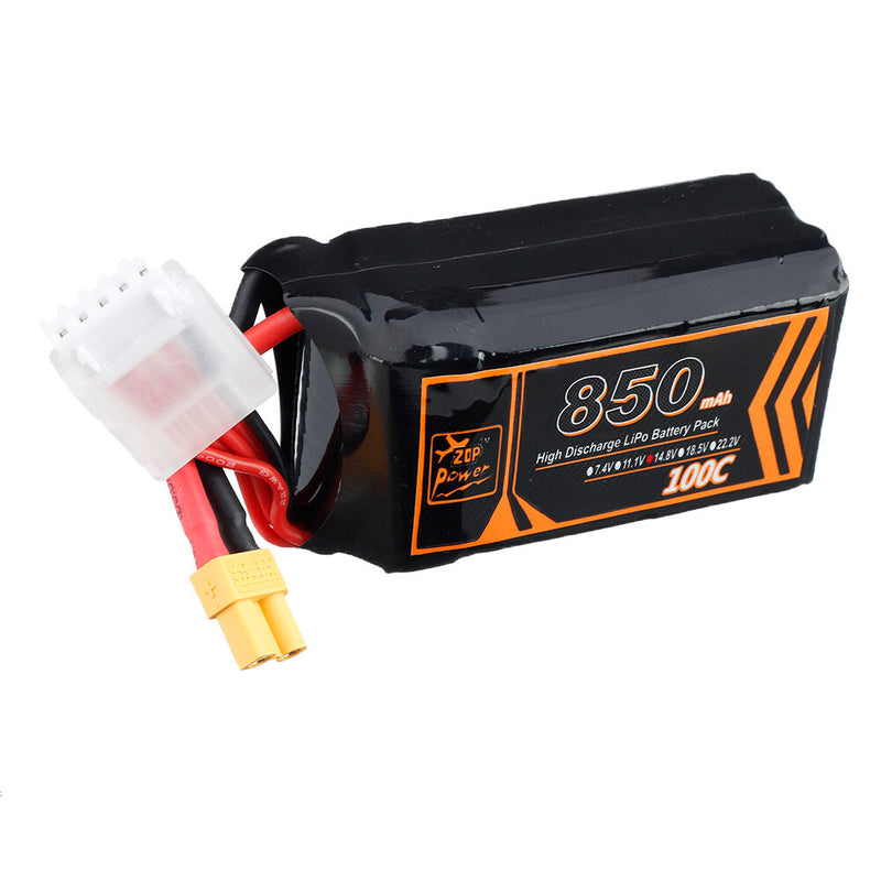 ZOP Power 14.8V 850mAh 100C 4S Lipo Battery XT30 Plug for RC Racing Drone