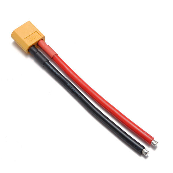 5PCS XT60 Male Plug 12AWG 10cm With Wire