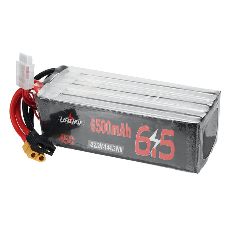 URUAV 22.2V 6500mAh 45C 6S LiPo Battery XT60 Plug for RC Drone