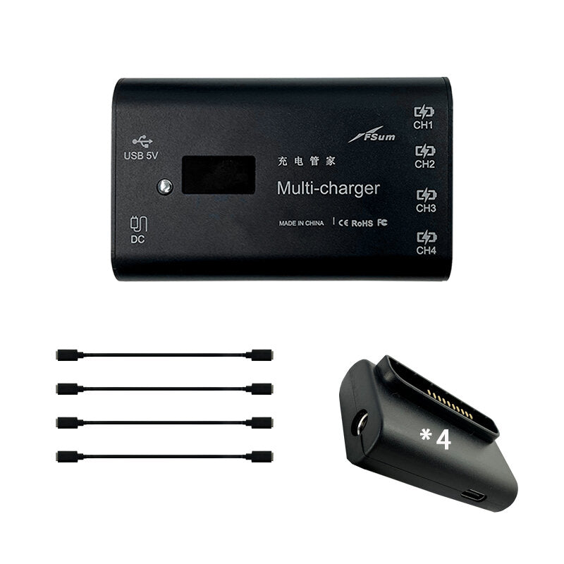 FSUM Intelligent Multi-Charger Fast Charging Adapter Charge Housekeeper for Hubsan ACE PRO SE Refined Blackhawk2 RC Drone Quadcopter