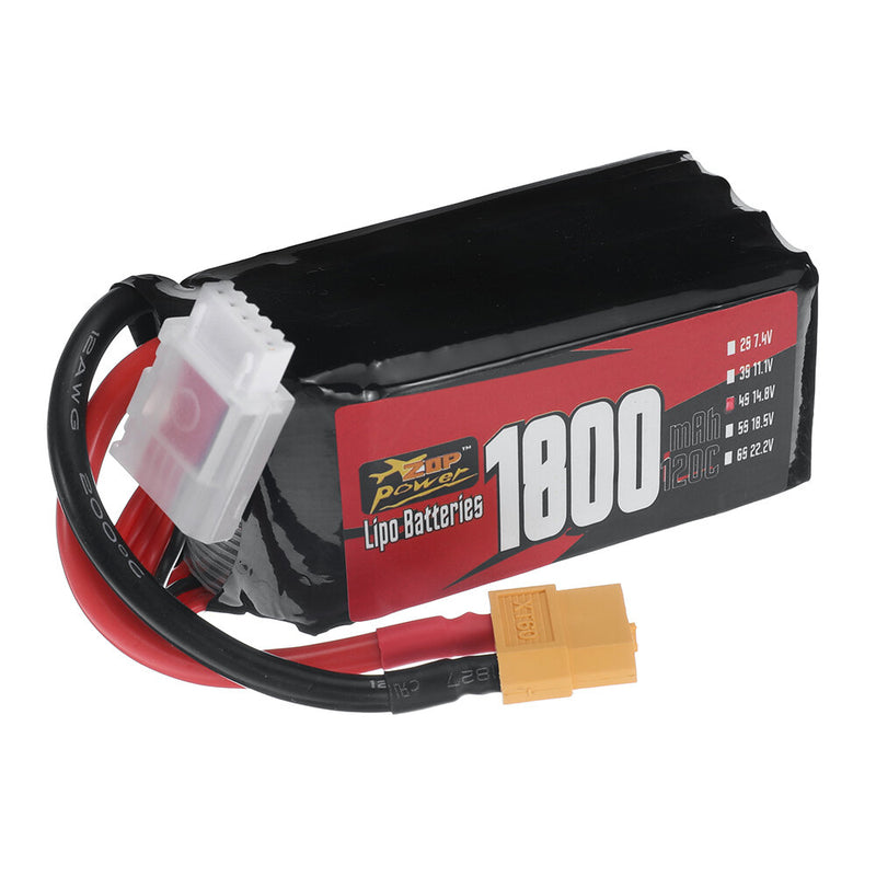 ZOP Power 4S 14.8V 1800mAh 120C LiPo Battery XT60 Plug for RC Drone