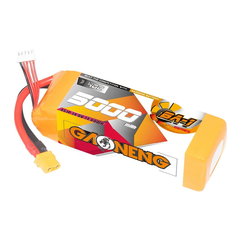 Gaoneng GNB 14.8V 5000mAh 40C 4S LiPo Battery T Plug / XT60 Plug for 1/8 Scale RC Car Remote Control Tank RC Airplane Helicopter