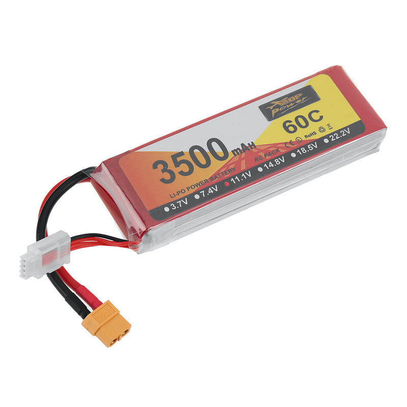 ZOP POWER 11.1V 3500mAh 60C 3S LiPo Battery XT60 Plug for RC Drone