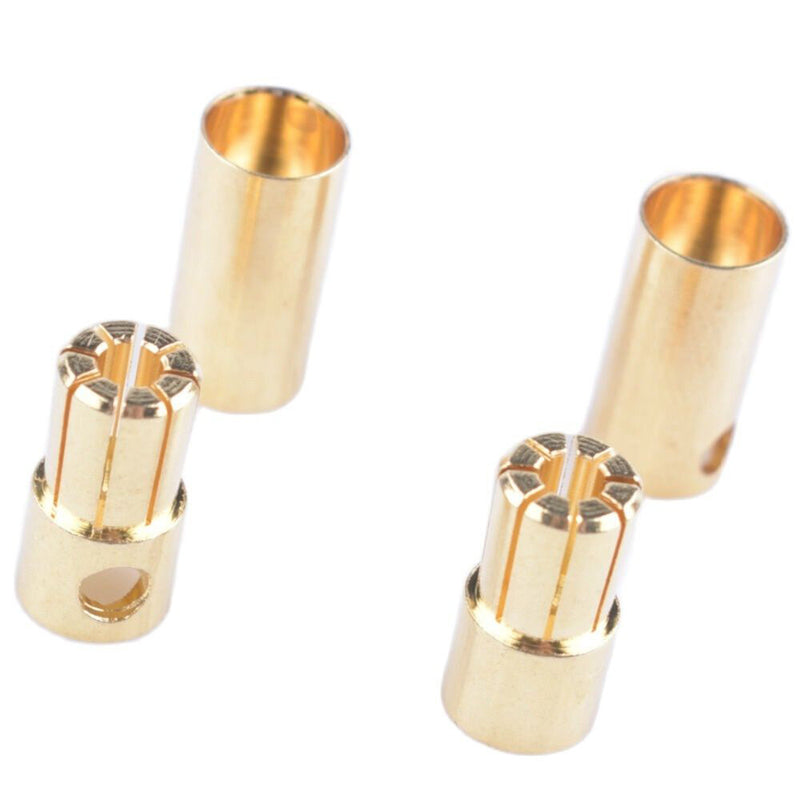 5 Pairs 6.5mm Banana Plug Connector 80A Steady Current Gold-Plated Brass Banana Head