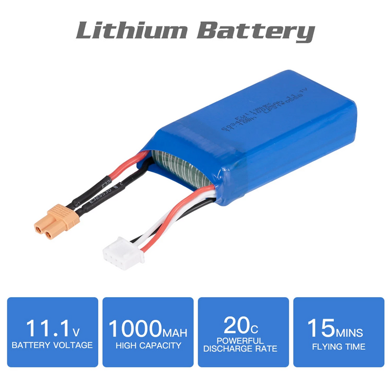 XK X450 VTOL RC Airplane Fixed Wing 3S 11.1V 1000mAh 20C Lipo Battery Lithium Battery