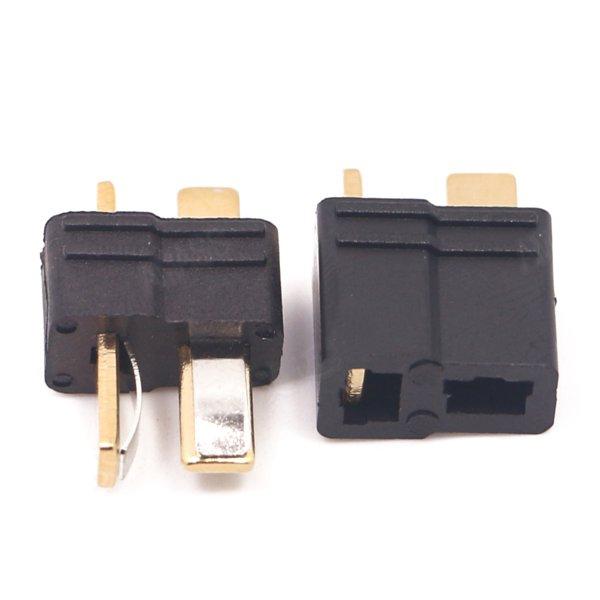 5 Pair Amass AM-1015B Anti-Slip Black T Plug Connector Male & Female