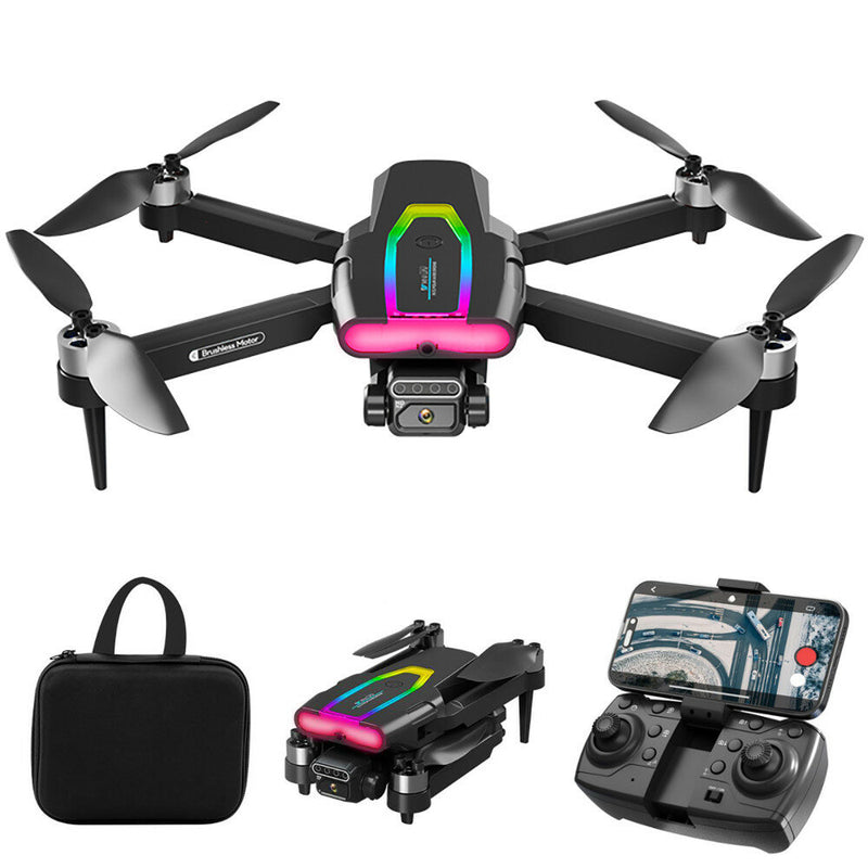 ZHENG FEI TOYS F199 WiFi FPV with Dual HD Camera 2-Axis Servo Gimbal 360° Obstacle Avoidance Optical Flow Positioning Colorful RGB LED Brushless Foldable RC Drone Quadcopter RTF