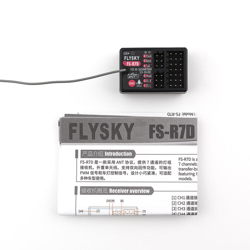 Flysky FS-R7D 2.4GHz 7CH ANT Protocol PWM/PPM Output Light Group Receiver for FS-G7P Transmitter