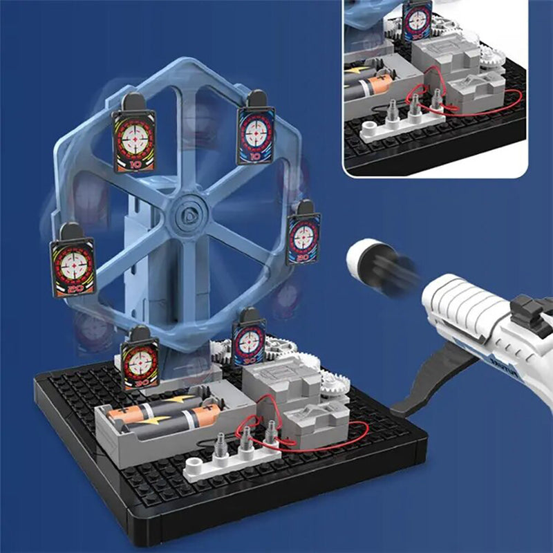 DL0103 66Pcs/Set DIY Assembly Electronic Mechanical STEM Toys Science Experiment Teaching Rotating Target Educational