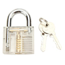 3Pcs Transparent Cutaway Inside View Of Practice Padlock Locksmith Practice Training Skill Set Lock Picks
