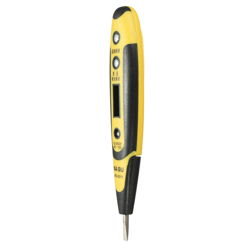 12-250V AC DC Digital Voltage Detector Tester Pen LED Light Electric Sensor
