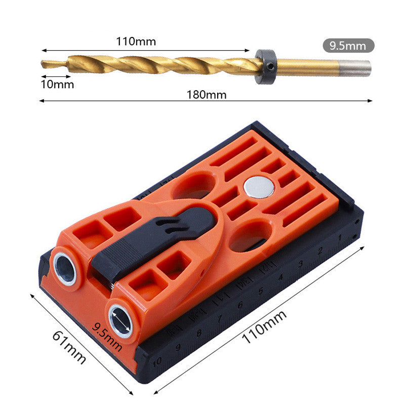 Woodworking Pocket Hole Jig Kit Woodworking Punch Locator Oblique Hole Opener Kit With Step Drill For DIY Woodworking