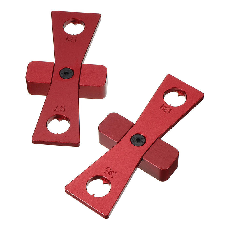 2pcs Aluminum Alloy Dovetail Marker Set Dovetail Marking Jig Featuring 1:5 1:6 1:7 and 1:8 Slopes Woodworking Tool