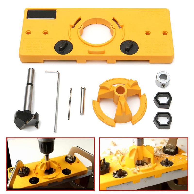 35mm Cup Style Hinge Jig Drill Guide Cabinet Door Installation Hole Locator