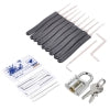 19 In 1 Practice Padlock Set Key Disassemble Kit Lockpick Combination Tool