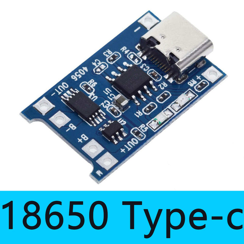 1PCS 5V 1A Micro USB 18650 Type-c Lithium Battery Charging Board Charger Module+Protection Dual Functions TP4056 18650